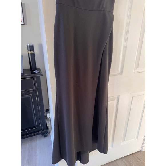 La Femme‎ Strapless Gown Formal Dress Slit Back Detail Black Size 12 - Picture 10 of 16